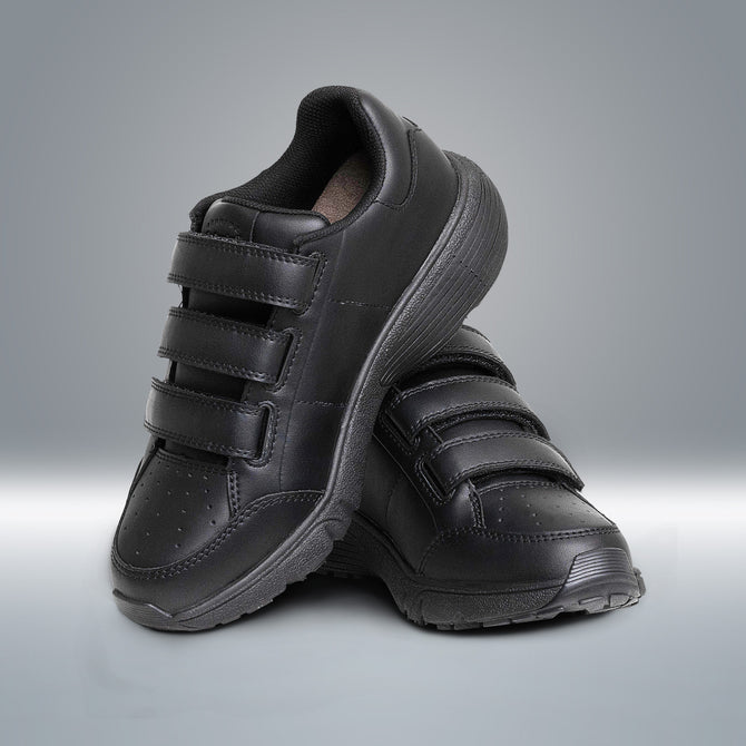 Angela Women’s – Casual Hook and Loop Shoe Black  #Black