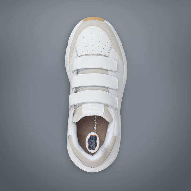 Angela Women’s – Casual Hook and Loop Shoe White #White