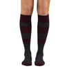 Everyday Style Spacedye Colorblock Unisex Compression Socks Black Red #Black/Drk. Crimson Spacedye