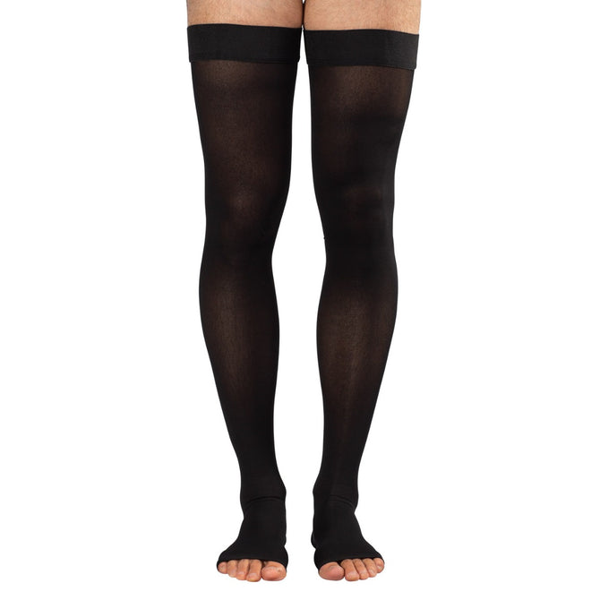Microfiber Medical Thigh High Stockings Open Toe