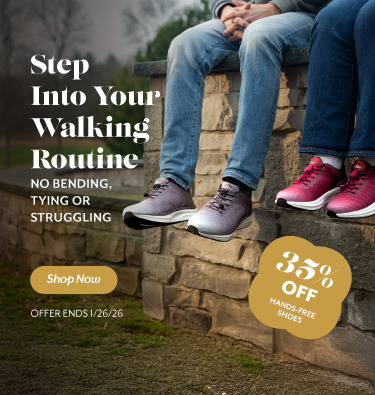 Step Into Walking Routine - No Bending, Tying or Struggling - 35% off Hands-Free Shoes