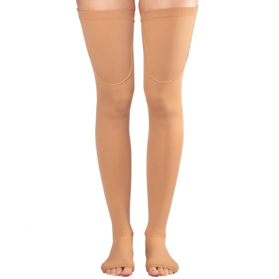 Anti-Embolism Compression Stocking Thigh-High Open Toe