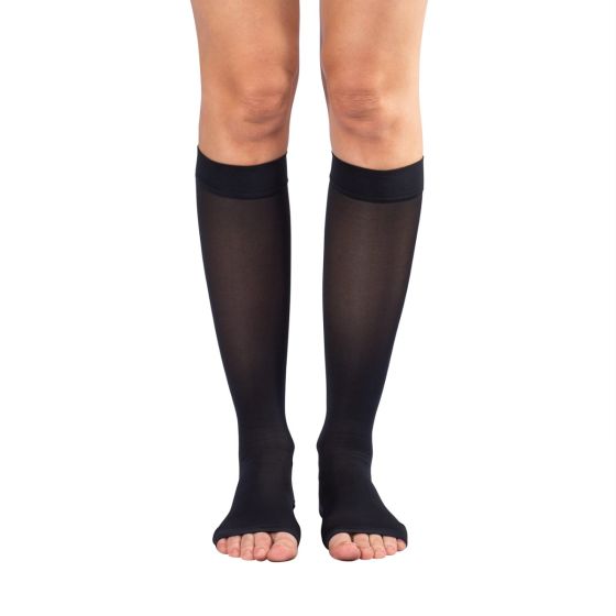 Dr. Comfort® Microfiber Medical Knee-High Open-Toe Unisex Compression  Stocking