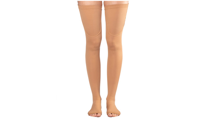 Teeoff Womens Open Toe Compression Socks Thigh High 1 Pair Toeless Sleep Compression Stockings Sleep 