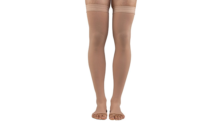 Beister 1 Pair Medical Open Toe Thigh High Compression Stockings